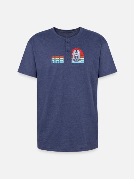 Jukebox Dance Sock Hop - Unisex Henley T-Shirt - heather indigo