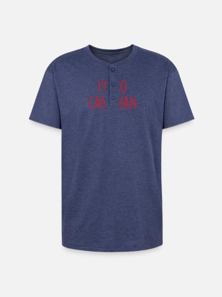 I am so Canadian Canada - Unisex Henley T-Shirt - heather indigo