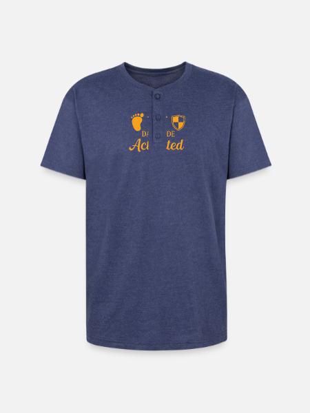 Dad Mode Activated - Unisex Henley T-Shirt - heather indigo