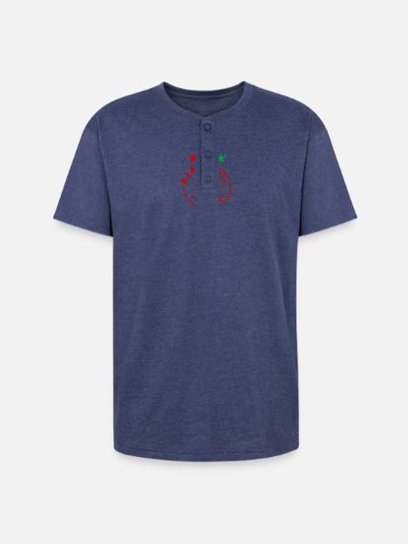 ajax amsterdam - Unisex Henley T-Shirt - heather indigo