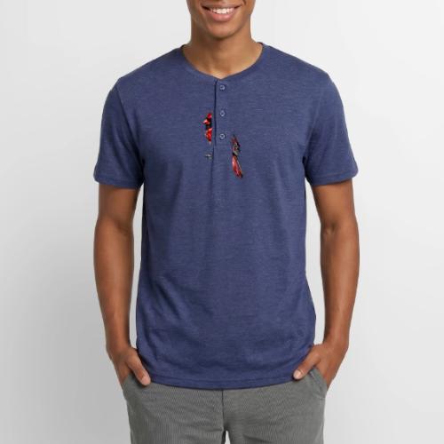 Silver Cardinal - Unisex Henley T-Shirt