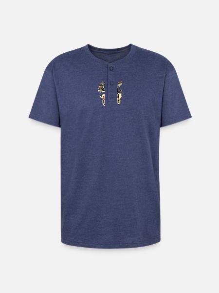 Take It Easy Sloth Graphic - Unisex Henley T-Shirt - heather indigo