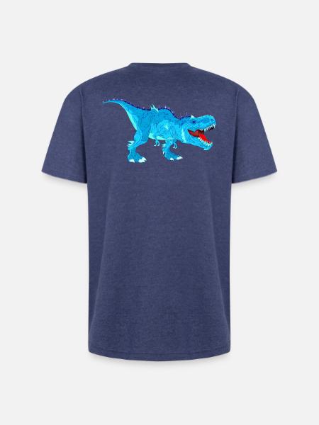 Icy Rex - Unisex Henley T-Shirt - heather indigo
