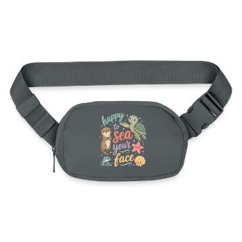 Happy to Sea Your Face - Matte Hip Bag - mineral grey - Front
