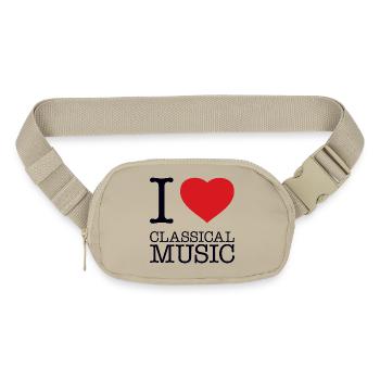 I LOVE CLASSICAL MUSIC - Matte Hip Bag - sandgrau - Front