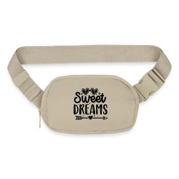 Unreadable design - Matte Hip Bag - sandgrau - Front