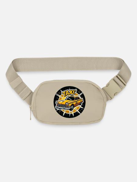 Comic taxi - Matte Hip Bag - sandgrau