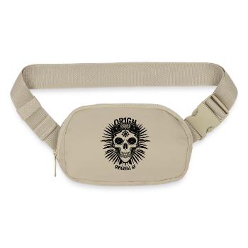 Dark Sunburst Skull Emblem - Matte Hip Bag - sandgrau - Front