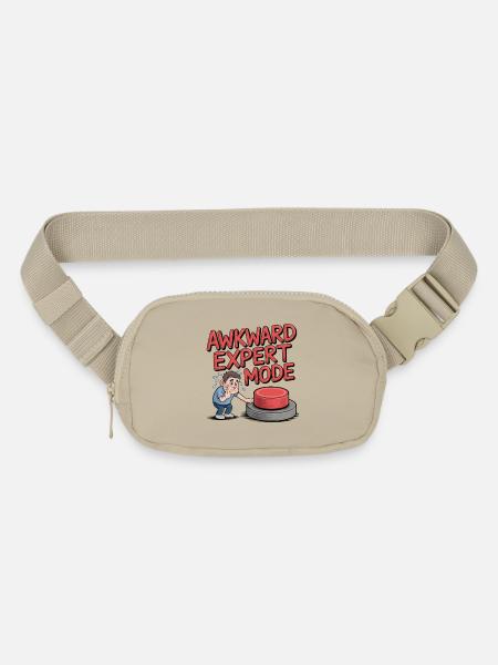 Awkward Expert Mode Button - Matte Hip Bag - sandgrau