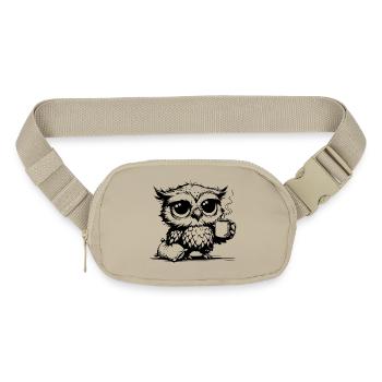 I Was Awake All Night Owl With Pillow - Matte Hip Bag - sandgrau - Front