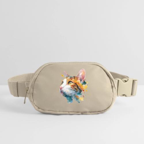 Cat: Feline Ink Burst - Matte Hip Bag