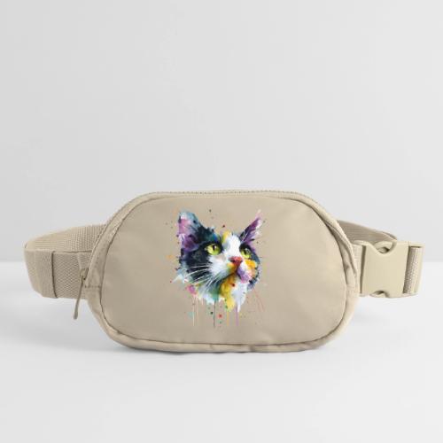 Cat: Painted Purr Expression - Matte Hip Bag