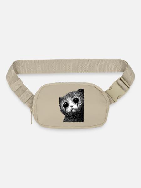 Sad Crying Cat Meme - Matte Hip Bag - sandgrau