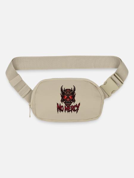 No Mercy Demon Mask - Matte Hip Bag - sandgrau