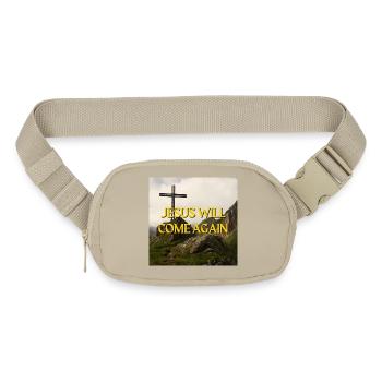 Jesus Will Come Again Mountain Peak Cross Christia - Matte Hip Bag - sandgrau - Front