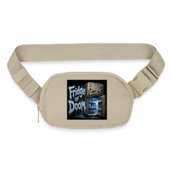 Fridge of Doom - Funny Scary Monster Refrigerator  - Matte Hip Bag - sandgrau - Front