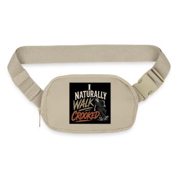 I NATURALLY WALK CROOKED  - Matte Hip Bag - sandgrau - Front