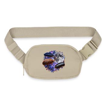 Cosmic Pill Bugs Orbit Moon - Matte Hip Bag - sandgrau - Front