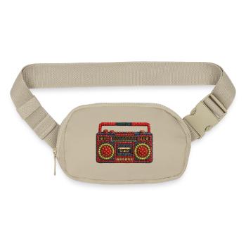 Berry Boombox in a fruity retro style - Matte Hip Bag - sandgrau - Front
