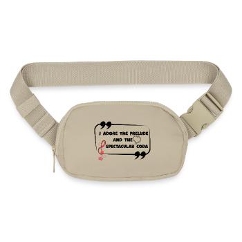 I_adore_the_prelude_and_the_spectacular_coda Music - Matte Hip Bag - sandgrau - Front