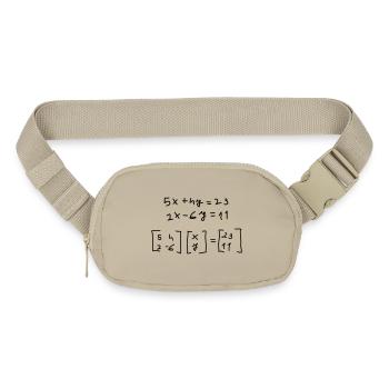 Equation system matrix - Matte Hip Bag - sandgrau - Front