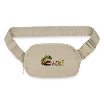Funny Back To School Monster Bus Chasing School Su - Matte Hip Bag - sandgrau - Front
