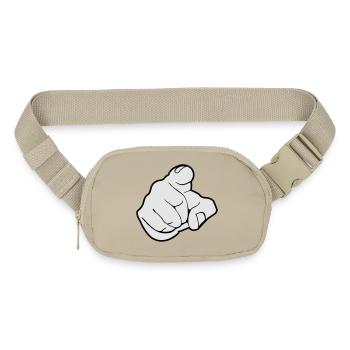 Finger - forefinger - pointing finger - Matte Hip Bag - sandgrau - Front