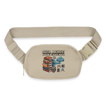 Digital Archivist Modern Metadata Maven Design - Matte Hip Bag - sandgrau - Front