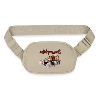 Puppies in Pill Bottle - Matte Hip Bag - sandgrau - Front