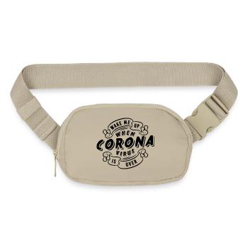 Awaiting design - Matte Hip Bag - sandgrau - Front