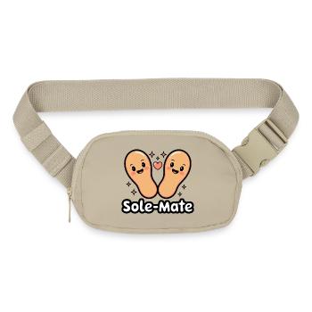 Sole Mate Cartoon Feet - Matte Hip Bag - sandgrau - Front
