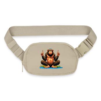 Monkey Yoga / Yogi Monkey - Matte Hip Bag - sandgrau - Front