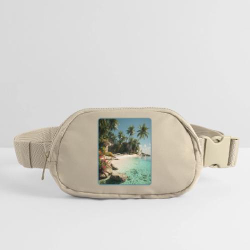 Serene Tropical Beach Floral Design - Matte Hip Bag