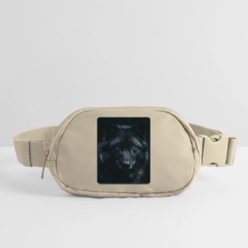 Black Wolf Intense Eyes Portrait Design - Matte Hip Bag