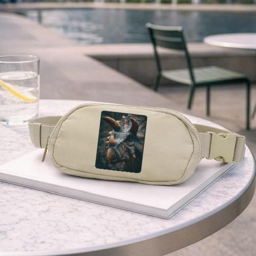 Triceratops Detailed Portrait Design - Matte Hip Bag