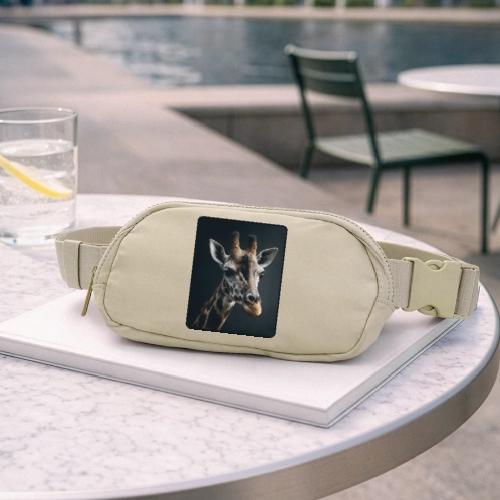 Majestic Giraffe Artistic Portrait Design - Matte Hip Bag