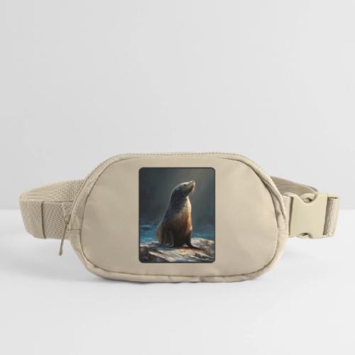 Fur Seal Artistic Shore Portrait Design - Matte Hip Bag