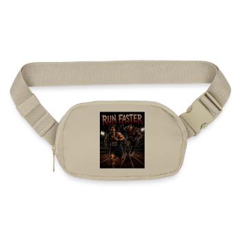Run Faster - Horror Monster Race Funny Running - Matte Hip Bag - sandgrau - Front