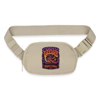 Vintage_70s_Cosmic_Psychedelic_Rock_Concert_T-S - Matte Hip Bag - sandgrau - Front