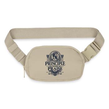 Principle Over Praise Emblem - Matte Hip Bag - sandgrau - Front