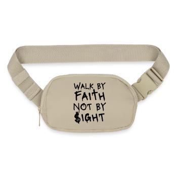 WALK BY FAITH NOT BY SIGHT - Matte Hip Bag - sandgrau - Front