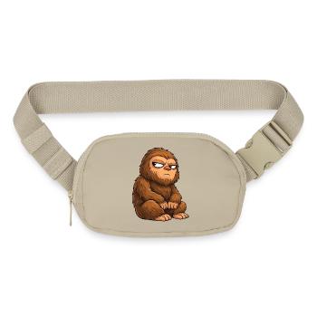Funny Bigfoot Sasquatch monster cartoon humor - Matte Hip Bag - sandgrau - Front
