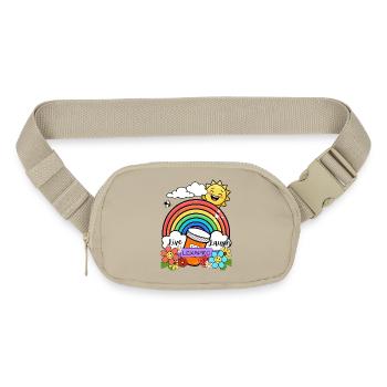 Live, Laugh, Lexapro - Matte Hip Bag - sandgrau - Front