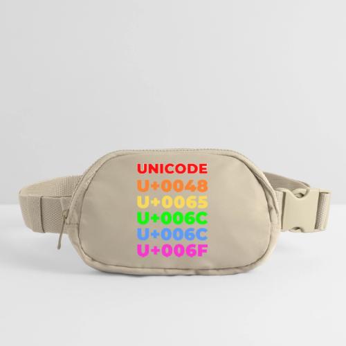 Hello, in unicode - Matte Hip Bag