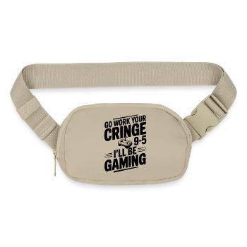 Go Work Your Cringe 9-5 I'll Be Gaming - Matte Hip Bag - sandgrau - Front