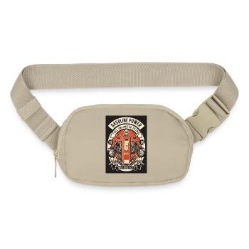 Gasoline Power Vintage Motorcycle Emblem - Matte Hip Bag - sandgrau - Front