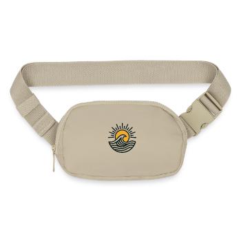 Sunrise Wave Emblem - Matte Hip Bag - sandgrau - Front