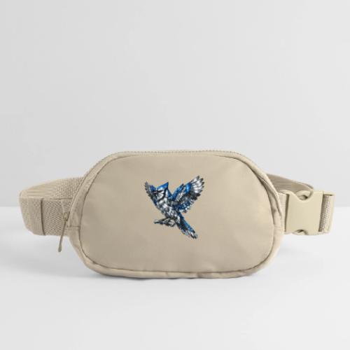Silver Blue Jay Open Wing Perch - Matte Hip Bag