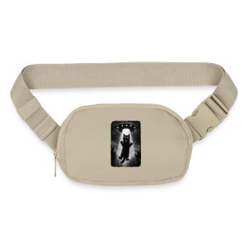Black Cat Alien Abduction - Matte Hip Bag - sandgrau - Front