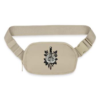 dagger and rose - Matte Hip Bag - sandgrau - Front